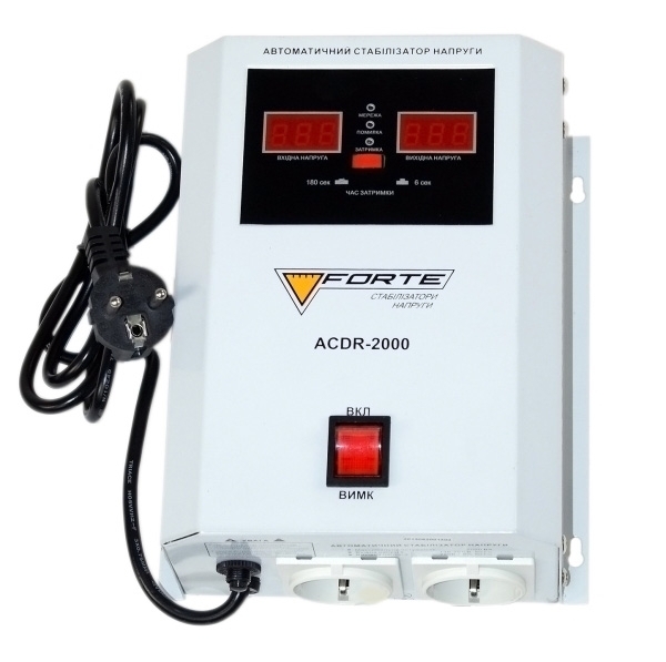 Стабілізатор напруги настінний FORTE ACDR- 2000 VA